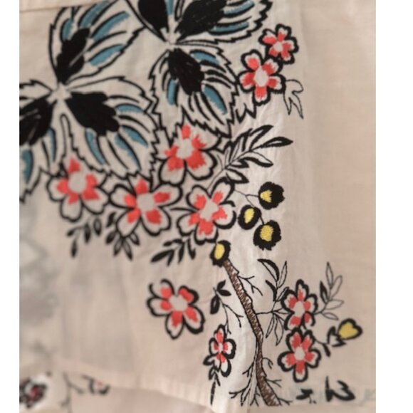 Anthropologie Floreat Embroidered Ruffle Blouse - Picture 4 of 9